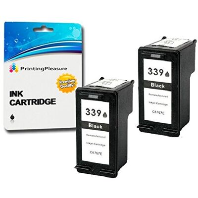 Printing Pleasure 2 NERO Cartucce d'inchiostro compatibili per HP Photosmart 2570 2573 2575 2605 2610 2710 8050 8450 8750 DeskJet 5740 5940 5950 6540 6840 6940 6980 Sostituzione per HP 339 (C8767EE) Printing Pleasure 2 NERO Cartucce d'inchiostro compatibili per HP Photosmart 2570 2573 2575 2605 2610 2710 8050 8450 8750 DeskJet 5740 5940 5950 6540 6840 6940 6980 Sostituzione per HP 339 (C8767EE)