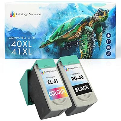 Printing Pleasure 2 Compatibili PG-40 CL-41 Cartucce d'inchiostro per Pixma iP1600 iP1800 iP1900 iP2200 iP2500 iP2600 MP140 MP150 MP160 MP170 MP180 MP190 MP210 MP450 MP460 MX300 MX310 Nero/Colore, Alta Capacità Printing Pleasure 2 Compatibili PG-40 CL-41 Cartucce d'inchiostro per Pixma iP1600 iP1800 iP1900 iP2200 iP2500 iP2600 MP140 MP150 MP160 MP170 MP180 MP190 MP210 MP450 MP460 MX300 MX310 Nero/Colore, Alta Capacità
