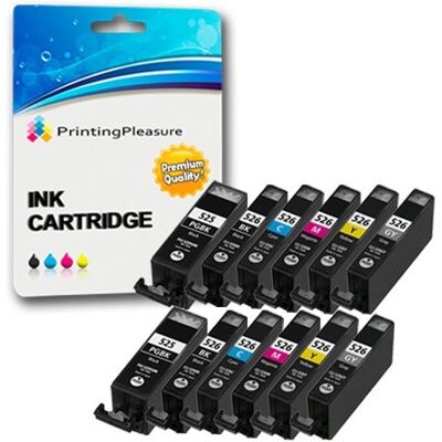 Printing Pleasure 12 Cartucce d'inchiostro compatibili per Canon Pixma MG5150 MG5250 MG6150 MG6220 MG6250 MG8150 MG8220 MG8250 MX885 iP4850 iP4950 iX6550 PGI-525BK CLI-526BK CLI-526C CLI-526M CLI-526Y CLI-526GY Printing Pleasure 12 Cartucce d'inchiostro compatibili per Canon Pixma MG5150 MG5250 MG6150 MG6220 MG6250 MG8150 MG8220 MG8250 MX885 iP4850 iP4950 iX6550 PGI-525BK CLI-526BK CLI-526C CLI-526M CLI-526Y CLI-526GY