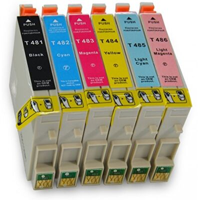 BELLIVESTORE 6 Cartucce compatibili per Epson T0481 T0482 T0483 T0484 T0485 T0486 Stylus Photo RX500 RX600 BELLIVESTORE 6 Cartucce compatibili per Epson T0481 T0482 T0483 T0484 T0485 T0486 Stylus Photo RX500 RX600