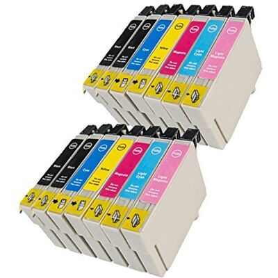 BELLIVESTORE 14 Cartucce d'inchiostro compatibile PER Epson con CHIP T0801 T0802 T0803 T0804 T0805 T0806 (4x nero + 2x ciano + 2x magenta + 2x giallo + 2x ciano chiaro + 2x magenta chiaro) Epson Stylus Photo R265 / Stylus Photo R360 / Stylus Photo RX560 / BELLIVESTORE 14 Cartucce d'inchiostro compatibile PER Epson con CHIP T0801 T0802 T0803 T0804 T0805 T0806 (4x nero + 2x ciano + 2x magenta + 2x giallo + 2x ciano chiaro + 2x magenta chiaro) Epson Stylus Photo R265 / Stylus Photo R360 / Stylus Photo RX560 /