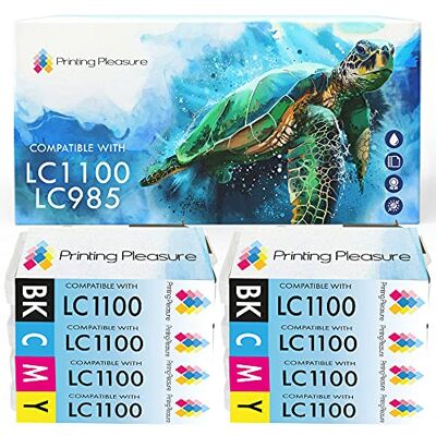 Printing Pleasure 8 Compatibili LC985 Cartucce d'inchiostro per Brother MFC-J220 MFC-J265W MFC-J410 MFC-J415W MFC-J515W DCP-J125 DCP-J315W DCP-J515W Nero/Ciano/Magenta/Giallo, Alta Capacità Printing Pleasure 8 Compatibili LC985 Cartucce d'inchiostro per Brother MFC-J220 MFC-J265W MFC-J410 MFC-J415W MFC-J515W DCP-J125 DCP-J315W DCP-J515W Nero/Ciano/Magenta/Giallo, Alta Capacità