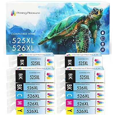 Printing Pleasure 20 Compatibili PGI-525 CLI-526 Cartucce d'inchiostro per Canon Pixma iP4800 iP4840 iP4850 iP4950 MG5120 MG5140 MG5150 MG5240 MG5250 MG6140 MG6150 MG8120 MG8140 MG8150 iX6550 MX885 Alta Capacità Printing Pleasure 20 Compatibili PGI-525 CLI-526 Cartucce d'inchiostro per Canon Pixma iP4800 iP4840 iP4850 iP4950 MG5120 MG5140 MG5150 MG5240 MG5250 MG6140 MG6150 MG8120 MG8140 MG8150 iX6550 MX885 Alta Capacità