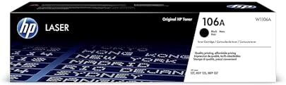 HP 106A , Cartuccia Toner Originale  da 1000 Pagine, Compatibile con le Stampanti  Laser 107, MFP135 e MFP137, Nero