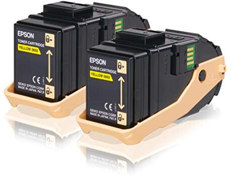 Epson Confezione da 2 Toner Cartuccia Acubrite 0602, Giallo