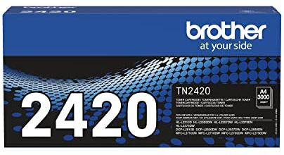 Brother TN2420 Toner Originale, Alta Capacità, fino a 3000 Pagine, per Stampanti MFCL2710DW/MFCL2710DN/MFCL2730DW/MFCL2750DW/DCPL2510D/DCPL2550DN/HLL2310D/HLL2350DW/HLL2370DN/HLL2375DW, Colore Nero