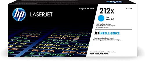 HP 212X , Cartuccia Toner Originale  da 10000 Pagine, Compatibile con le Stampanti  LaserJet Enterprise M554, M555, MFP M578, Ciano