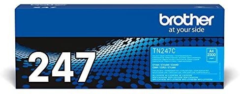 Brother TN247C Toner Originale, Alta Capacità, fino a 2300 Pagine, per Stampanti DCP-L3550CDW, HL-L3210CW, HL-L3230CDW, HL-L3270CDW, MFC-L3730CDN, MFC-L3750CDW e MFC-L3770CDW, Colore Ciano