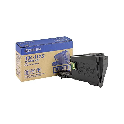 Kyocera Toner  TK-1115 nero. Cartuccia cartridge originale . Compatibile per stampanti ECOSYS FS-1041, FS-1220MFP, FS-1320MFP