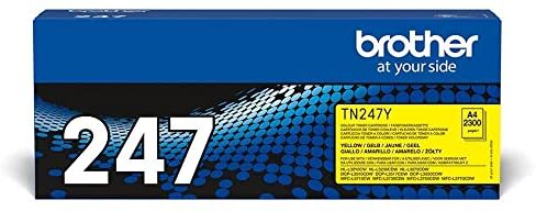 Brother TN247Y Toner Originale, Alta Capacità, fino a 2300 Pagine, per Stampanti DCP-L3550CDW, HL-L3210CW, HL-L3230CDW, HL-L3270CDW, MFC-L3730CDN, MFC-L3750CDW e MFC-L3770CDW, Colore Giallo