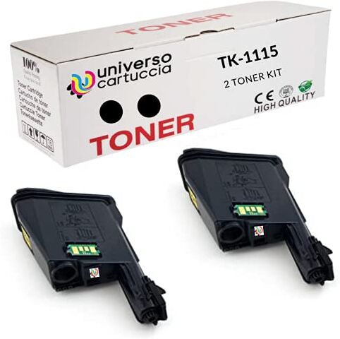 universo cartuccia UniversoCartuccia Toner Compatibile Kyocera TK-1115 nero. Cartuccia 1T02M50NL1. Compatibile per stampanti ECOSYS FS-1041, FS-1220MFP, FS-1320MFP (2 TK1115)