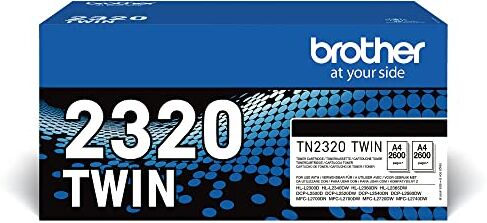 Brother Bundle di 2 Toner, Colore Nero, fino a circa 5200 Pagine Incluse, per Stampanti MFCL2700DW/MFCL2700DN/MFCL2720DW/ MFCL2740DW/DCPL2500D/HLL2300D/HLL2340DW/HLL2365DW/HLL2370DN