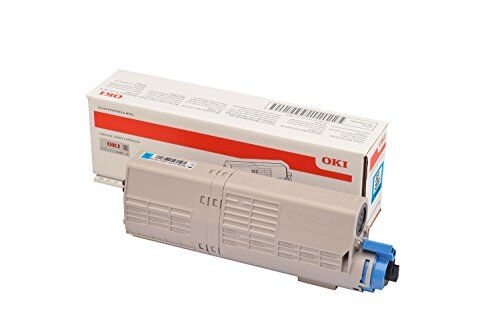 Oki 46490607 Cartuccia Toner Originale , Ciano, XL, 6000 pagine