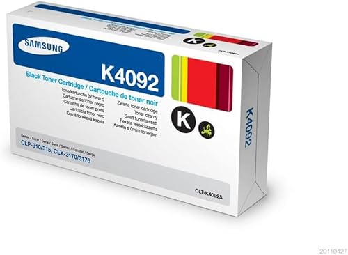 HP Samsung CLT-K4092S, , Cartuccia Toner, da 1.500 pagine, compatibile con le stampanti Samsung LaserJet Color serie CLP-310, serie CLP-315, CLX-3170FN e serie CLX-3175, Nero