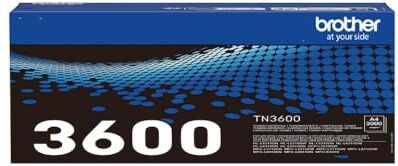 Brother TN3600 Toner originale, Capacità Standard, fino a 3000 pagine, per Stampanti HLL5210DN, HLL5210DW, HLL6210DW, DCPL5510DW, MFCL5710DN, MFCL5710DW, MFCL6710DW, Colore Nero