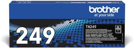 Brother TN249BK Toner originale, Alta Capacità, fino a 4500 pagine, per Stampanti HLL8230CDW, MFCL8340CDW, HLL8240CDW, MFCL8390CDW, Colore Nero