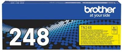 Brother TN248Y Toner originale, Capacità Standard, fino a 1000 pagine, per Stampanti e Multifunzione serie 3000 e serie 8000, Colore Giallo