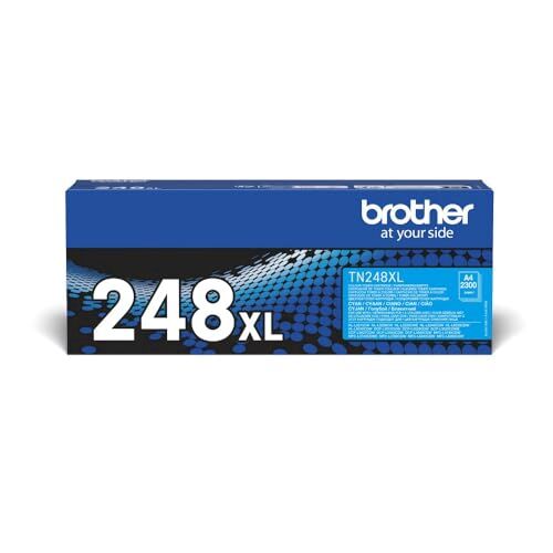 Brother TN248XLC Toner originale, Alta Capacità, fino a 2300 pagine, per Stampanti e Multifunzione serie 3000 e serie 8000, Colore Ciano
