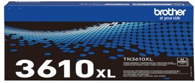 Brother TN3610XL Toner originale, Alta Capacità, fino a 25000 pagine, per Stampanti HLL5210DN, HLL5210DW, HLL6210DW, DCPL5510DW, MFCL5710DN, MFCL5710DW, MFCL6710DW, Colore Nero