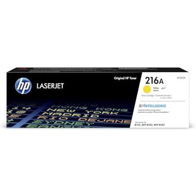 HP 216A , Cartuccia Toner Originale da 850 Pagine, Compatibile con le Stampanti LaserJet Pro M155, MFP M188, MFP M183, Giallo HP 216A , Cartuccia Toner Originale da 850 Pagine, Compatibile con le Stampanti LaserJet Pro M155, MFP M188, MFP M183, Giallo