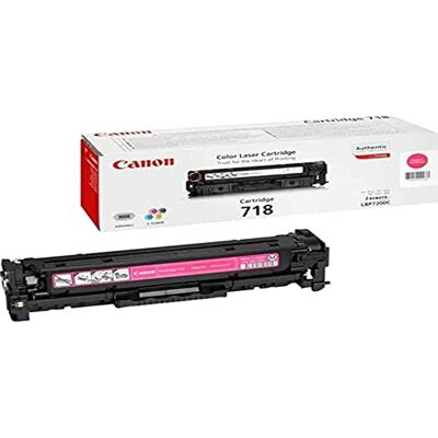 Canon Cartuccia 718 M TONER Magenta, Rendimento 2900 Pagine, Imballo in cartone Canon Cartuccia 718 M TONER Magenta, Rendimento 2900 Pagine, Imballo in cartone