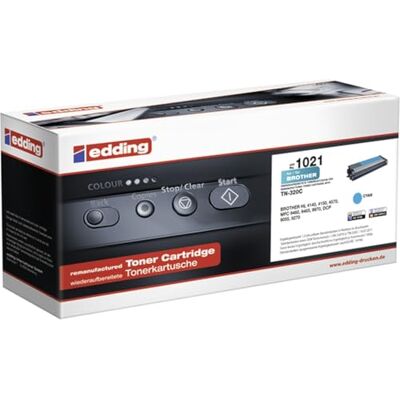 Edding Toner EDD-1021 – Ciano – Portata 1500 pagine – Sostituisce Brother TN-320C Edding Toner EDD-1021 – Ciano – Portata 1500 pagine – Sostituisce Brother TN-320C