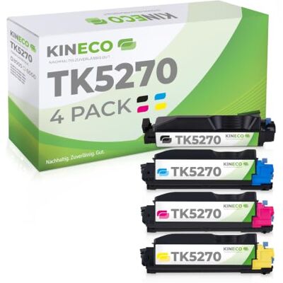Kineco Set 4 toner compatibili per Kyocera TK5270 TK-5270 ECOSYS M6230cidn M6230cidnt M6630cidn P6230cdn Kineco Set 4 toner compatibili per Kyocera TK5270 TK-5270 ECOSYS M6230cidn M6230cidnt M6630cidn P6230cdn