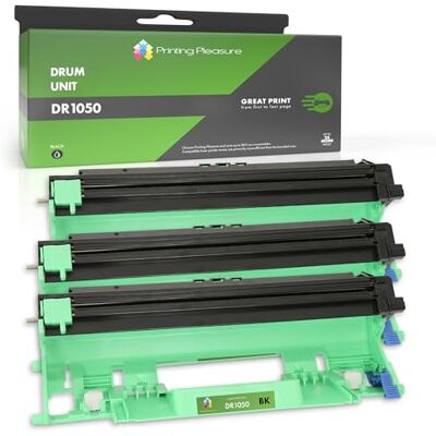 Printing Pleasure 3x Tamburo compatibile per Brother DCP-1510, 1510E, 1512, 1512E, 1610W, 1612W, HL-1110, 1110E, 1112, 1112E, 1210W, 1212W, MFC-1810, 1810E, 1910W DR1050 Nuovo non Rigenerato, Colore: Nero Printing Pleasure 3x Tamburo compatibile per Brother DCP-1510, 1510E, 1512, 1512E, 1610W, 1612W, HL-1110, 1110E, 1112, 1112E, 1210W, 1212W, MFC-1810, 1810E, 1910W DR1050 Nuovo non Rigenerato, Colore: Nero