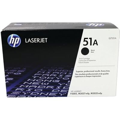 HP 51A Schwarz Original Laserjet Tonerpatrone (Q7551A) für Laserjet M3027, M3027x, M3035, M3035xs, P3005, P3005d, P3005dn, P3005n, P3005x HP 51A Schwarz Original Laserjet Tonerpatrone (Q7551A) für Laserjet M3027, M3027x, M3035, M3035xs, P3005, P3005d, P3005dn, P3005n, P3005x