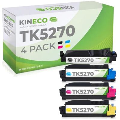 Kineco Set 4 toner compatibili per Kyocera TK5270 TK-5270 ECOSYS M6230cidn M6230cidnt M6630cidn P6230cdn Kineco Set 4 toner compatibili per Kyocera TK5270 TK-5270 ECOSYS M6230cidn M6230cidnt M6630cidn P6230cdn