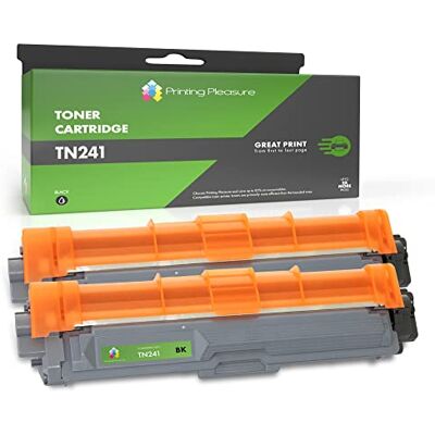 Printing Pleasure 2 pz x NERO Toner Compatibili per Brother DCP-9020CDW HL-3140CW 3142CW 3150CDW 3152CDW 3170CDW 3172CDW MFC-9130CW 9140CDN 9330CDW 9340CDW TN241 BK Printing Pleasure 2 pz x NERO Toner Compatibili per Brother DCP-9020CDW HL-3140CW 3142CW 3150CDW 3152CDW 3170CDW 3172CDW MFC-9130CW 9140CDN 9330CDW 9340CDW TN241 BK