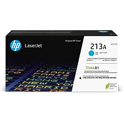 HP W2131A, Cartuccia Toner Originale 3000 Pagine, Compatibile con le Stampanti LaserJet Enterprise 5700, MFP 5800, 6700, 6701, MFP 6800, MFP 6801, Ciano HP W2131A, Cartuccia Toner Originale 3000 Pagine, Compatibile con le Stampanti LaserJet Enterprise 5700, MFP 5800, 6700, 6701, MFP 6800, MFP 6801, Ciano
