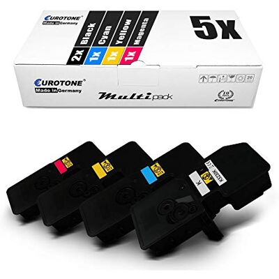 Eurotone 5x Toner nel set per Utax P-C2566W P-C2650DW P-C2655WMFP sostituito PK5015 CKMY Eurotone 5x Toner nel set per Utax P-C2566W P-C2650DW P-C2655WMFP sostituito PK5015 CKMY