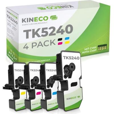 Kineco 4 toner compatibili con Kyocera TK-5240 per Kyocera Ecosys P5026cdw M-5526cdn M-5526cdw P-5026cdn Kineco 4 toner compatibili con Kyocera TK-5240 per Kyocera Ecosys P5026cdw M-5526cdn M-5526cdw P-5026cdn