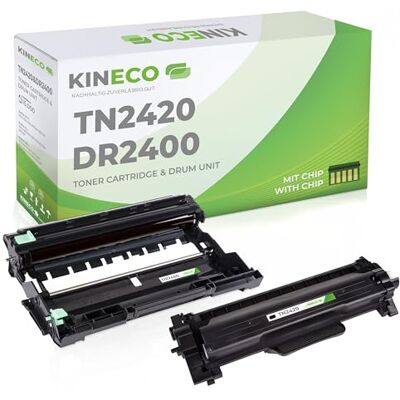 Kineco Il toner e il tamburo sostituisce Brother TN2420 TN2410 DR2400 per Brother HL-L2350DW HL-L2370DN HL-L2375DW HL-L2310D MFC-L2710DW Kineco Il toner e il tamburo sostituisce Brother TN2420 TN2410 DR2400 per Brother HL-L2350DW HL-L2370DN HL-L2375DW HL-L2310D MFC-L2710DW