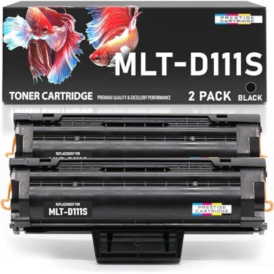 PRESTIGE CARTRIDGE MLT-D111S Kit 2 Toner compatibile per Stampanti Samsung Xpress SL-M2020 / M2021 / M2022 / M2026 / M2070 / M2071, nero, 2 Pezzi PRESTIGE CARTRIDGE MLT-D111S Kit 2 Toner compatibile per Stampanti Samsung Xpress SL-M2020 / M2021 / M2022 / M2026 / M2070 / M2071, nero, 2 Pezzi