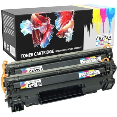 PRESTIGE CARTRIDGE CE278A 78A Kit 2 Toner compatibili per HP Laserjet Pro M1536 MFP, M1536DNF, P1560, P1566, P1600, P1606, P1606DN, nero, 2 Pezzi PRESTIGE CARTRIDGE CE278A 78A Kit 2 Toner compatibili per HP Laserjet Pro M1536 MFP, M1536DNF, P1560, P1566, P1600, P1606, P1606DN, nero, 2 Pezzi