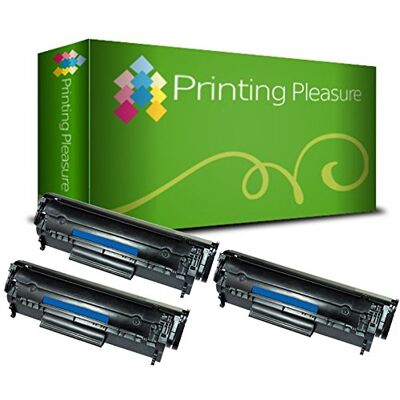 Printing Pleasure 3 Toner Compatibili Q2612A FX-10 703 Cartuccia Laser per HP LaserJet 1010 1012 1015 1018 1020 1022 3010 3015 3020 3030 3050 Canon LBP2900 LBP2900i LBP3000 MF4120 Nero, Alta Resa Printing Pleasure 3 Toner Compatibili Q2612A FX-10 703 Cartuccia Laser per HP LaserJet 1010 1012 1015 1018 1020 1022 3010 3015 3020 3030 3050 Canon LBP2900 LBP2900i LBP3000 MF4120 Nero, Alta Resa