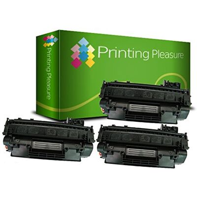 Printing Pleasure 3 Toner Compatibili per HP Laserjet P2030 P2035 P2050 P2055 P2055D P2055DN P2055X Canon MF5880DN LBP6300DN LBP6310DN LBP6650DN LBP6670DN CE505A 05A CRG 719 3479B002, Colore: Nero Printing Pleasure 3 Toner Compatibili per HP Laserjet P2030 P2035 P2050 P2055 P2055D P2055DN P2055X Canon MF5880DN LBP6300DN LBP6310DN LBP6650DN LBP6670DN CE505A 05A CRG 719 3479B002, Colore: Nero
