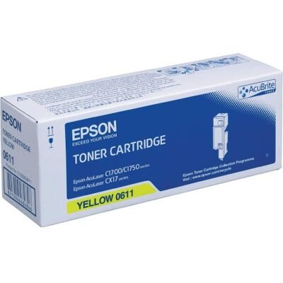 Epson C13S050611 Toner Cartuccia AL-C1700/C1750/CX17, Giallo Epson C13S050611 Toner Cartuccia AL-C1700/C1750/CX17, Giallo