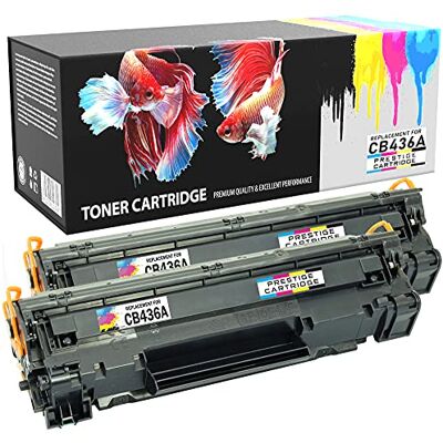 PRESTIGE CARTRIDGE CB436A 36A Kit 2 Toner compatibili per HP Laserjet P1505, P1505N, M1120 MFP, M1120N, M1520, M1522 MFP, M1522N, M1522NF, P1506, nero PRESTIGE CARTRIDGE CB436A 36A Kit 2 Toner compatibili per HP Laserjet P1505, P1505N, M1120 MFP, M1120N, M1520, M1522 MFP, M1522N, M1522NF, P1506, nero