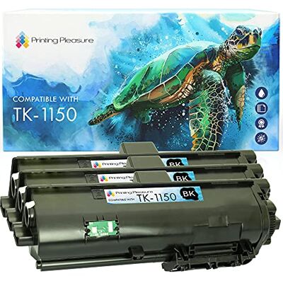 Printing Pleasure 3 Toner Compatibili TK1150 Cartucce Laser per Kyocera ECOSYS M2135dn P2235dn P2235dw P2235d M2635dn M2735dw Nero, Alta Resa (3.000 Pagine) Printing Pleasure 3 Toner Compatibili TK1150 Cartucce Laser per Kyocera ECOSYS M2135dn P2235dn P2235dw P2235d M2635dn M2735dw Nero, Alta Resa (3.000 Pagine)