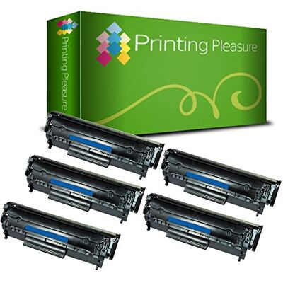 Printing Pleasure 5 Toner Compatibili Q2612A 12A Cartuccia Laser per HP Laserjet 1010 1012 1015 1018 1020 1022 1022N 1022NW 3010 3015 3020 3030 3050 3052 3055 M1005 M1319F MFP Nero, Alta Resa Printing Pleasure 5 Toner Compatibili Q2612A 12A Cartuccia Laser per HP Laserjet 1010 1012 1015 1018 1020 1022 1022N 1022NW 3010 3015 3020 3030 3050 3052 3055 M1005 M1319F MFP Nero, Alta Resa