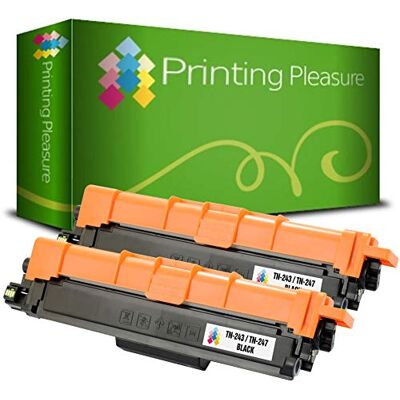 Printing Pleasure 2pz x TN-247 con CHIP Toner Compatibile Nero per Brother DCP-L3510CDW, DCP-L3550CDW, HL-L3210CW, HL-L3230CDW, MFC-L3710CW, MFC-L3750CDW, MFC-L3770CDW Printing Pleasure 2pz x TN-247 con CHIP Toner Compatibile Nero per Brother DCP-L3510CDW, DCP-L3550CDW, HL-L3210CW, HL-L3230CDW, MFC-L3710CW, MFC-L3750CDW, MFC-L3770CDW