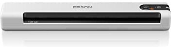 Epson Workforce DS-70 scanner A4 portatile USB, velocità 5,5 sec a pagina in b/n e colore, peso di soli 270 gr, Supporta la Scansione di Supporti Plastificati, Bianco