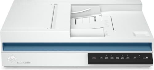 HP Scanjet Pro 2600 f1 20G05A, Scanner a Superficie Piana, ADF che Scansiona Fronte/Retro in un solo passaggio, Rendimento Medio di 1.500 Pagine al Giorno, Risoluzione fino a 1200 dpi, USB, Bianco