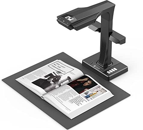 CZUR ET16 Plus Documento Scanner per Libri Professionale da 16 Megapixels HD, Dimensione Massima A3, OCR con oltre 180 lingue, Facile Impostazione per Casa e Ufficio, Compatibile con macOS e Windows.