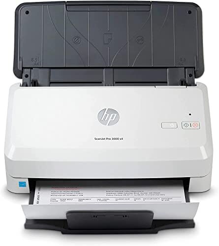 HP ScanJet Pro 3000 s4 6FW07A, Scansione fronte e retro in un solo passaggio, 40 ppm e 80 ipm, Professionale per Documenti e Immagini, Compatto, piccolo e sottile, Scan, Bianco