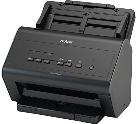 Brother ADS2400N Scanner Desktop con Rete Cablata, 40 ppm, ADF da 50 Fogli, Dual CIS per Scansione Fronte/Retro Automatica