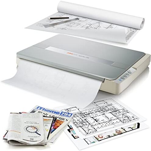 Plustek OpticSlim 1180 Scanner piano di grande formato A3 per progetti e documenti. Design per biblioteche, scuole e Soho. Scansiona A3 per 8 secondi, supporta Mac e PC